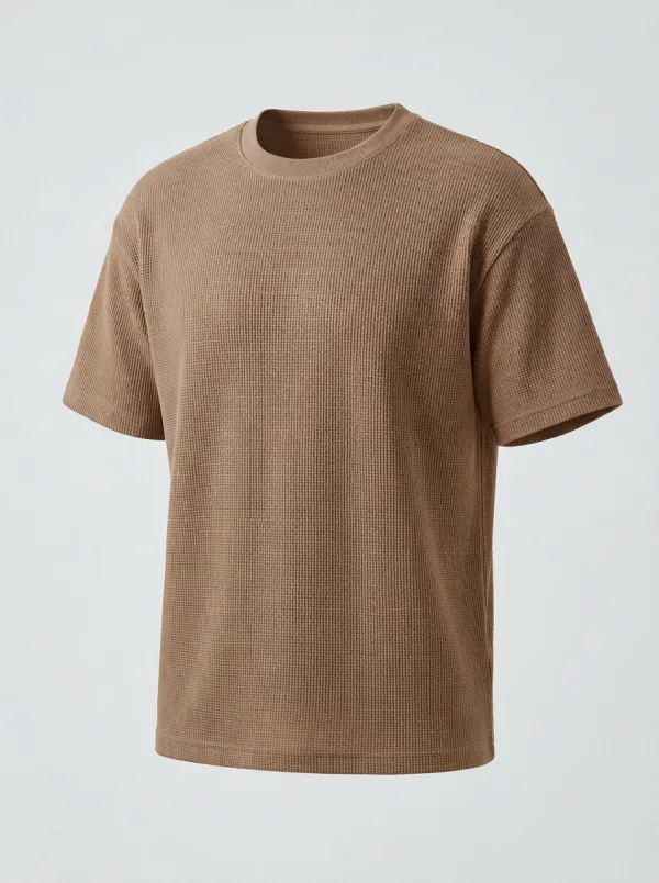 Men's Relaxed Daily Waffle Knit T-Shirt