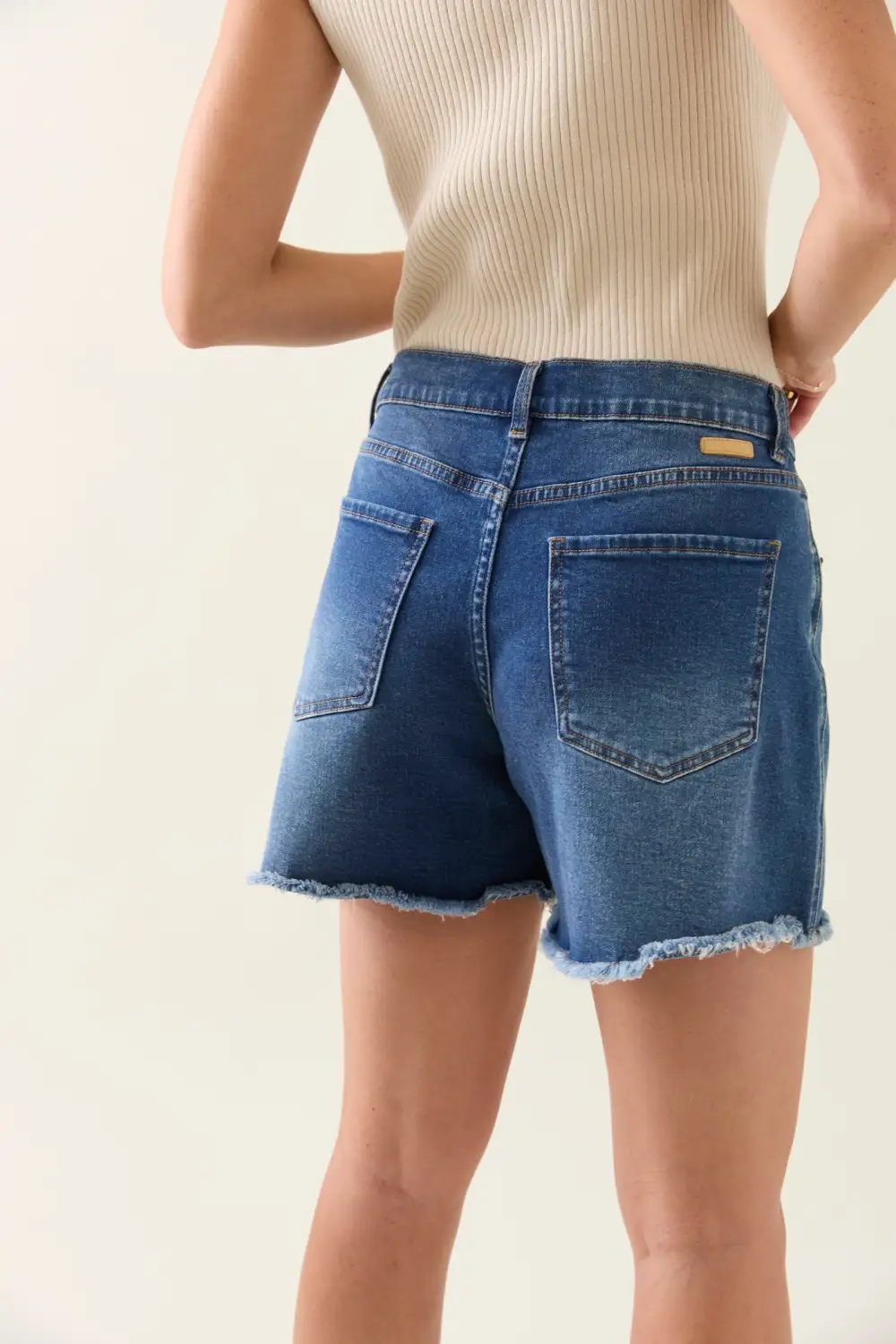 Women's Mid-Rise Raw-Hem Denim Shorts