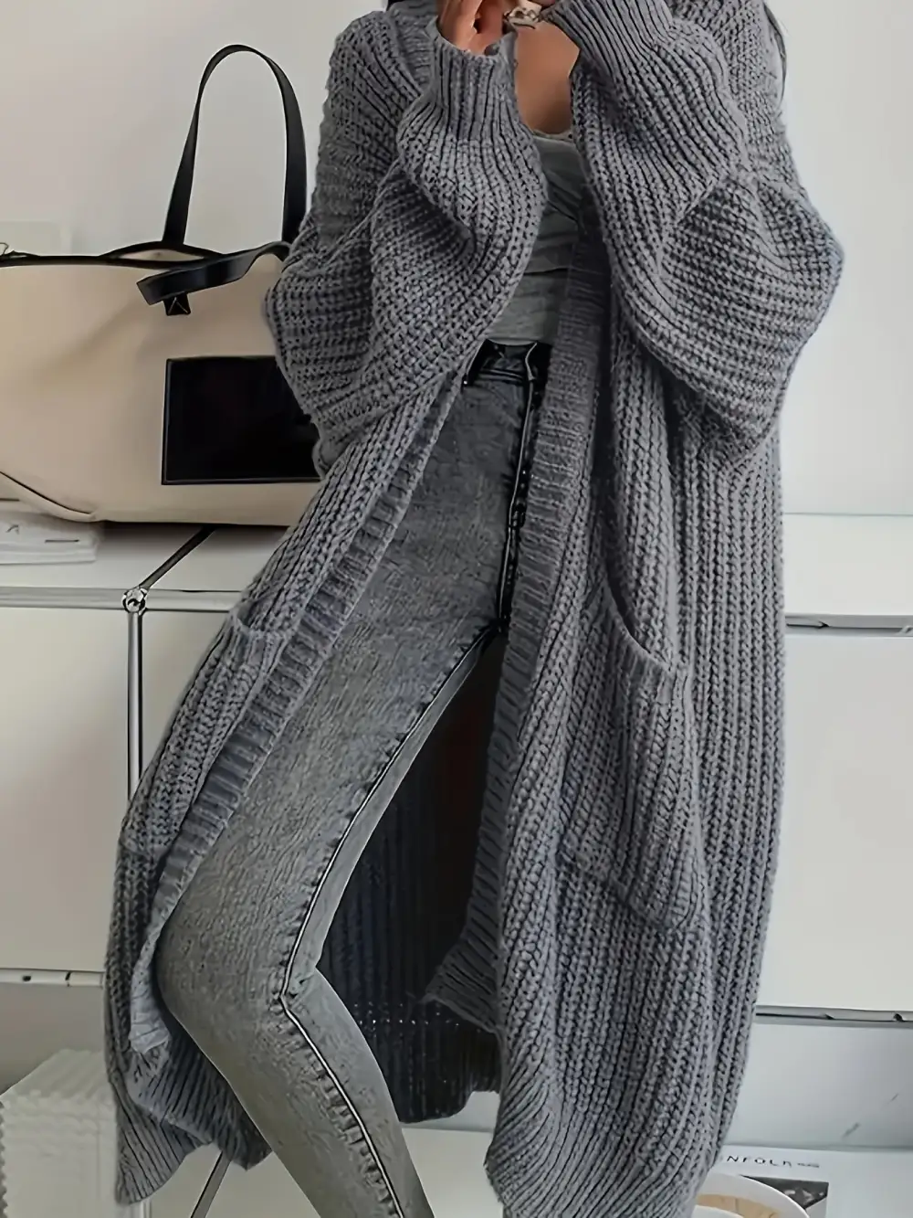 Denim Longline Cardigan