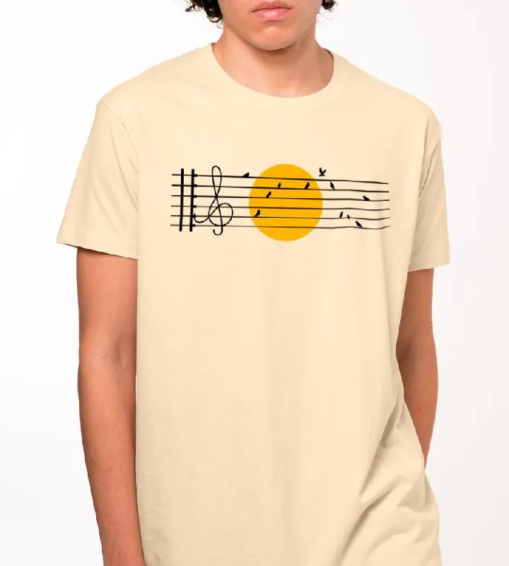 Unisex Beige Song of Bird T-Shirt