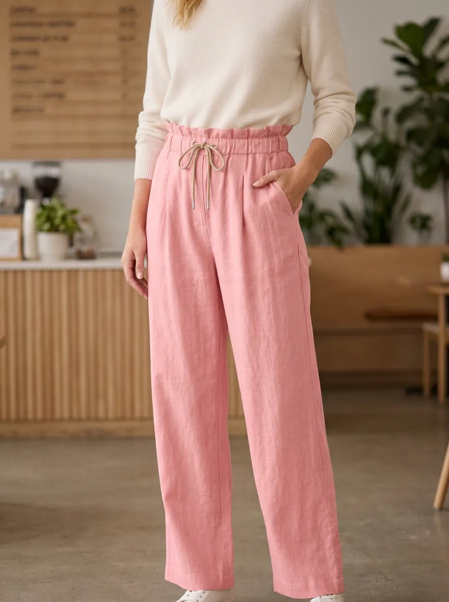 Women's Field Casual Adjustable Drawstring Waist Pants