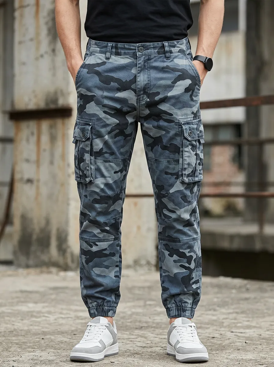 Men's Tactical Camouflage Printed Cargo Jogger Pants