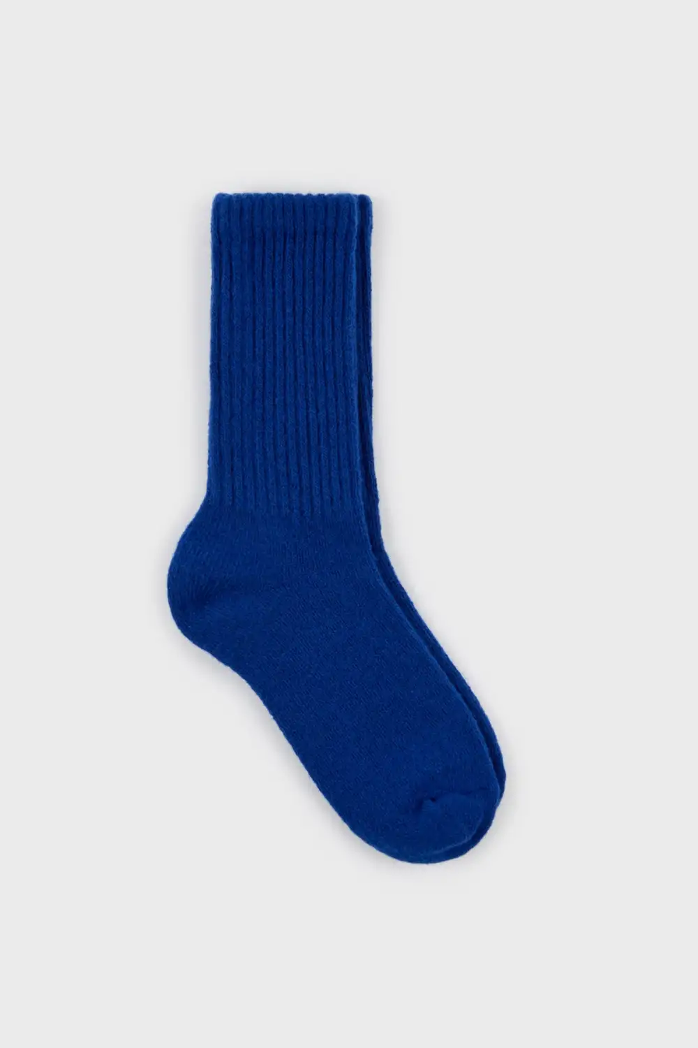 Classic Wool Blend Ribbed Fuzzy Socks
