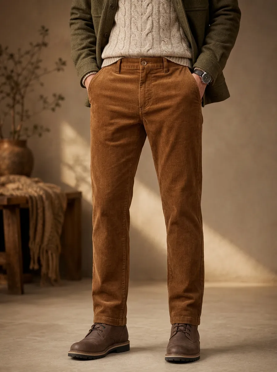 Men's Autumn Winter Everyday Corduroy Trousers