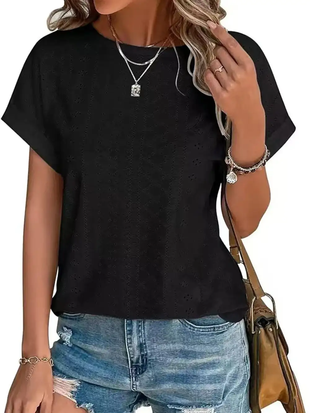 Soft Round-Neck Short-Sleeve T-Shirt