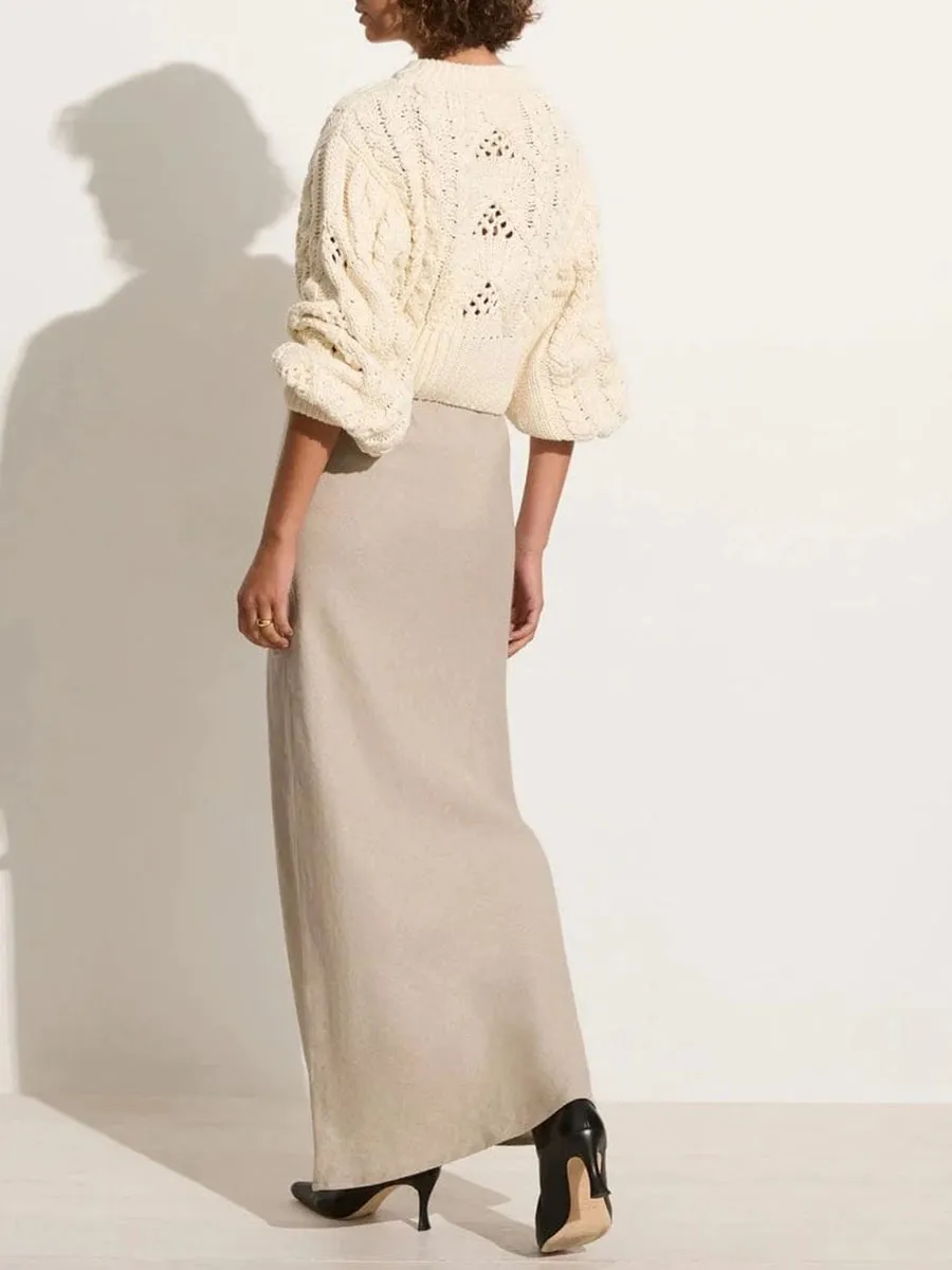 Crew Neck Cotton Knit Jumper
