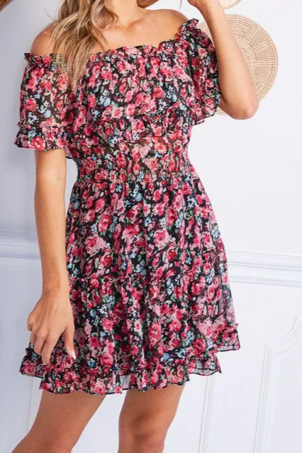 Soft Floral Mini Dress