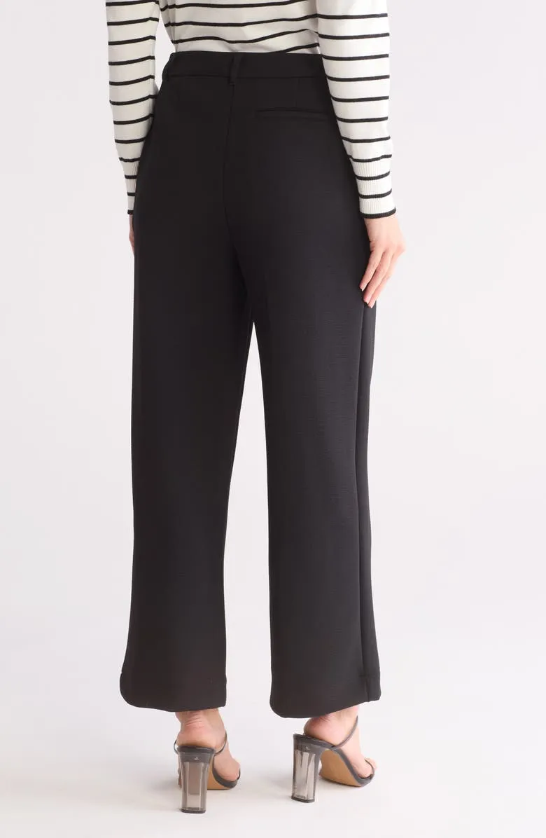 Textured Knit Ankle Pants