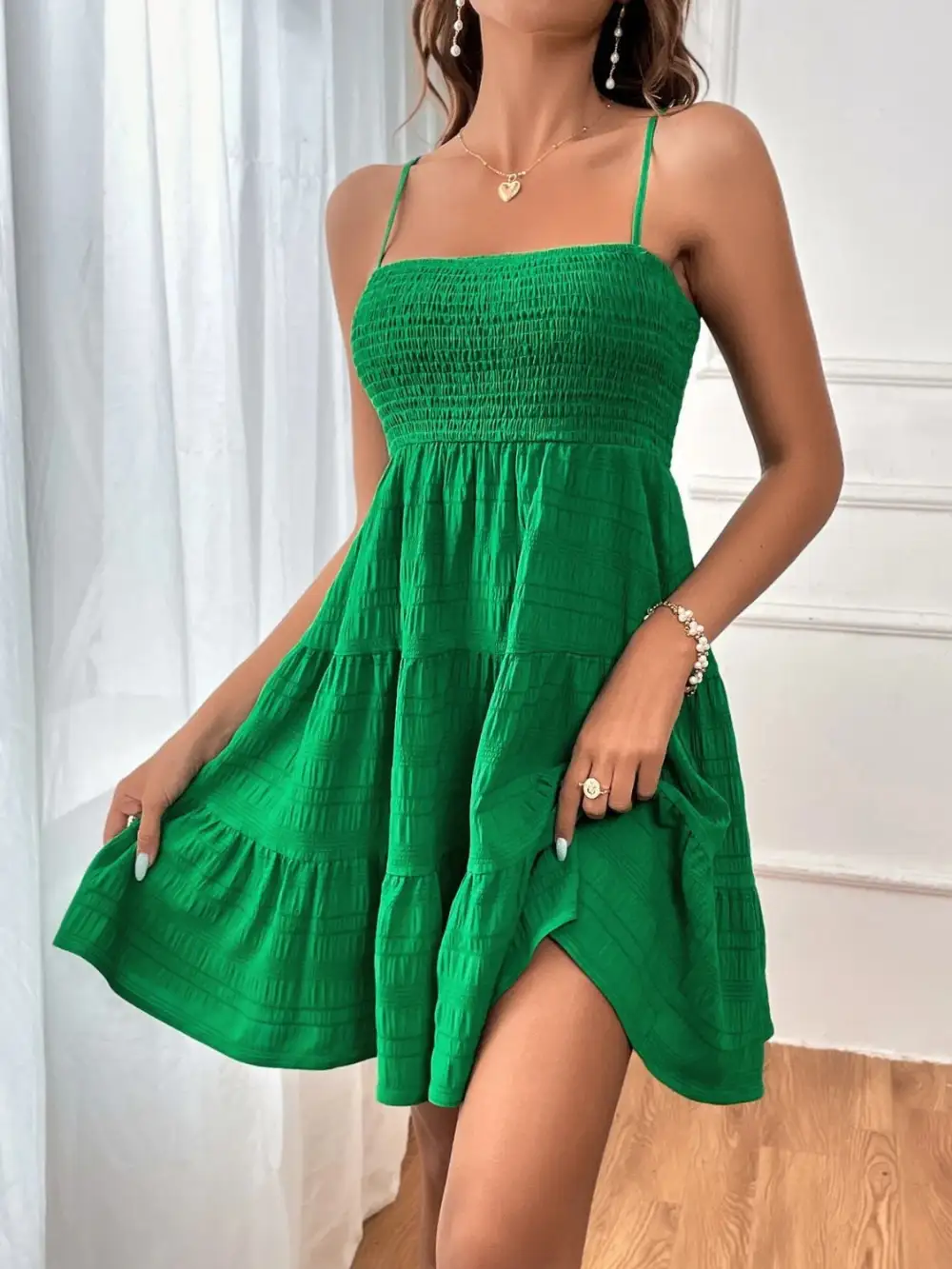Tiered Sleeveless Mini Dress