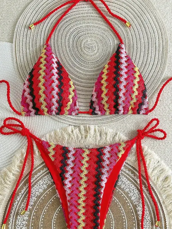 Knitted String Bikini Swim Set