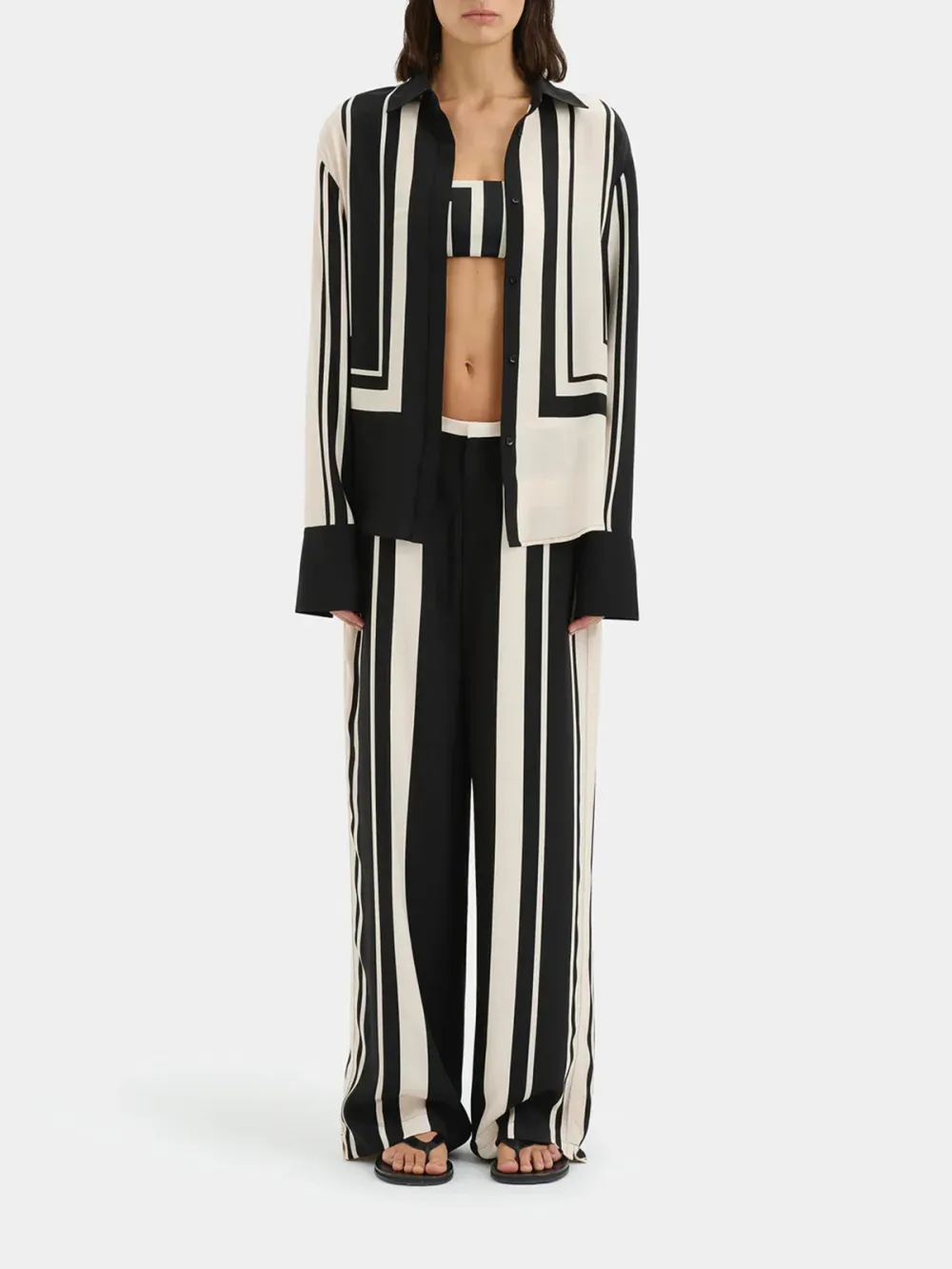 Casual Style Striped Trouser