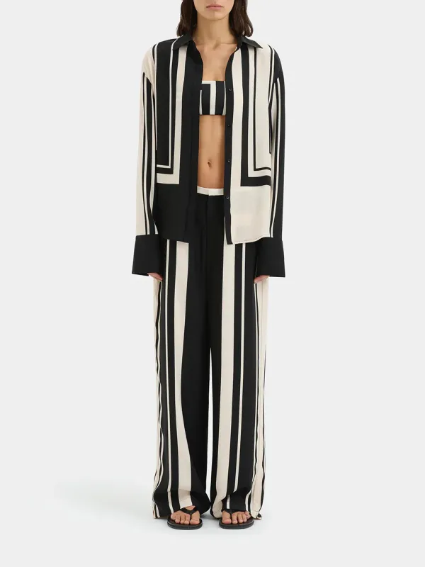 Casual Style Striped Trouser