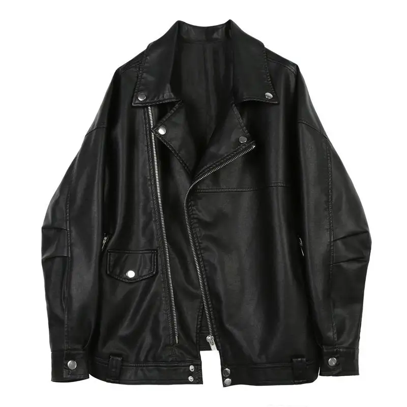 Tailored Leather Casual Outerwear Jacket