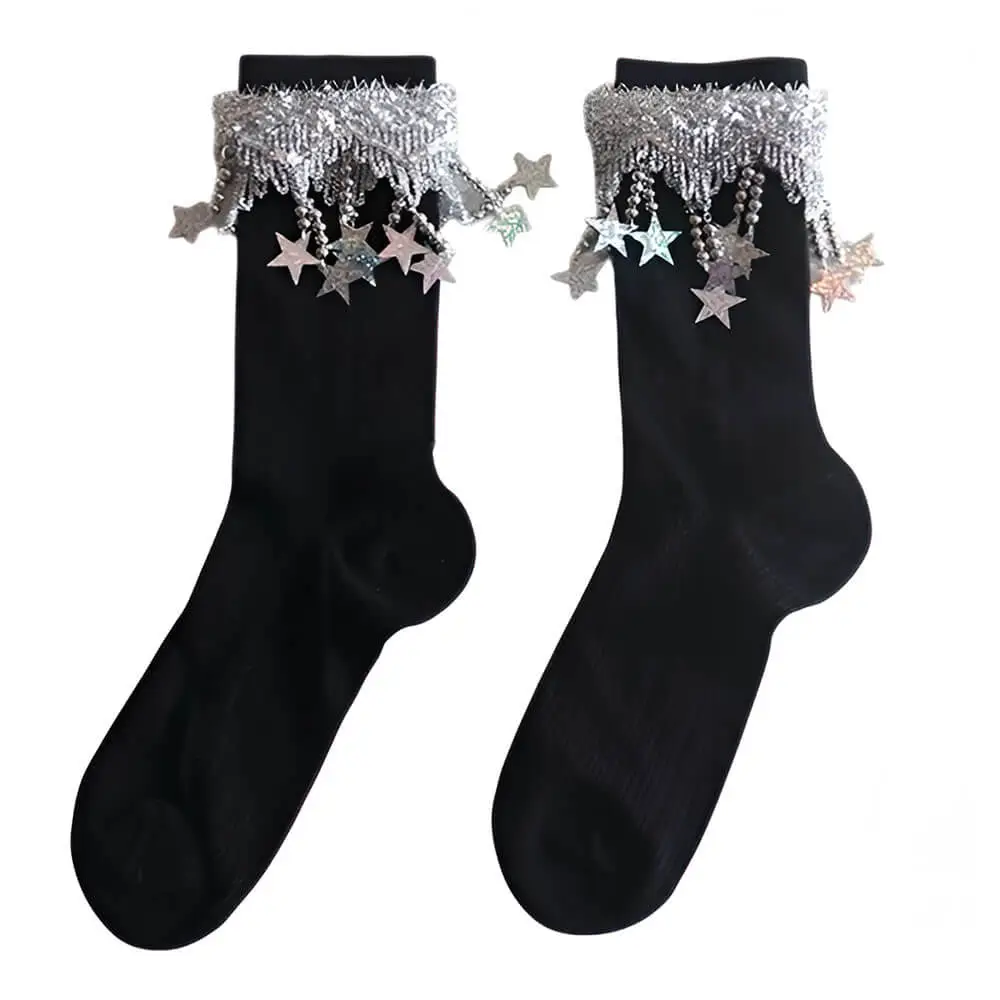 Sparkle Star Charm Socks