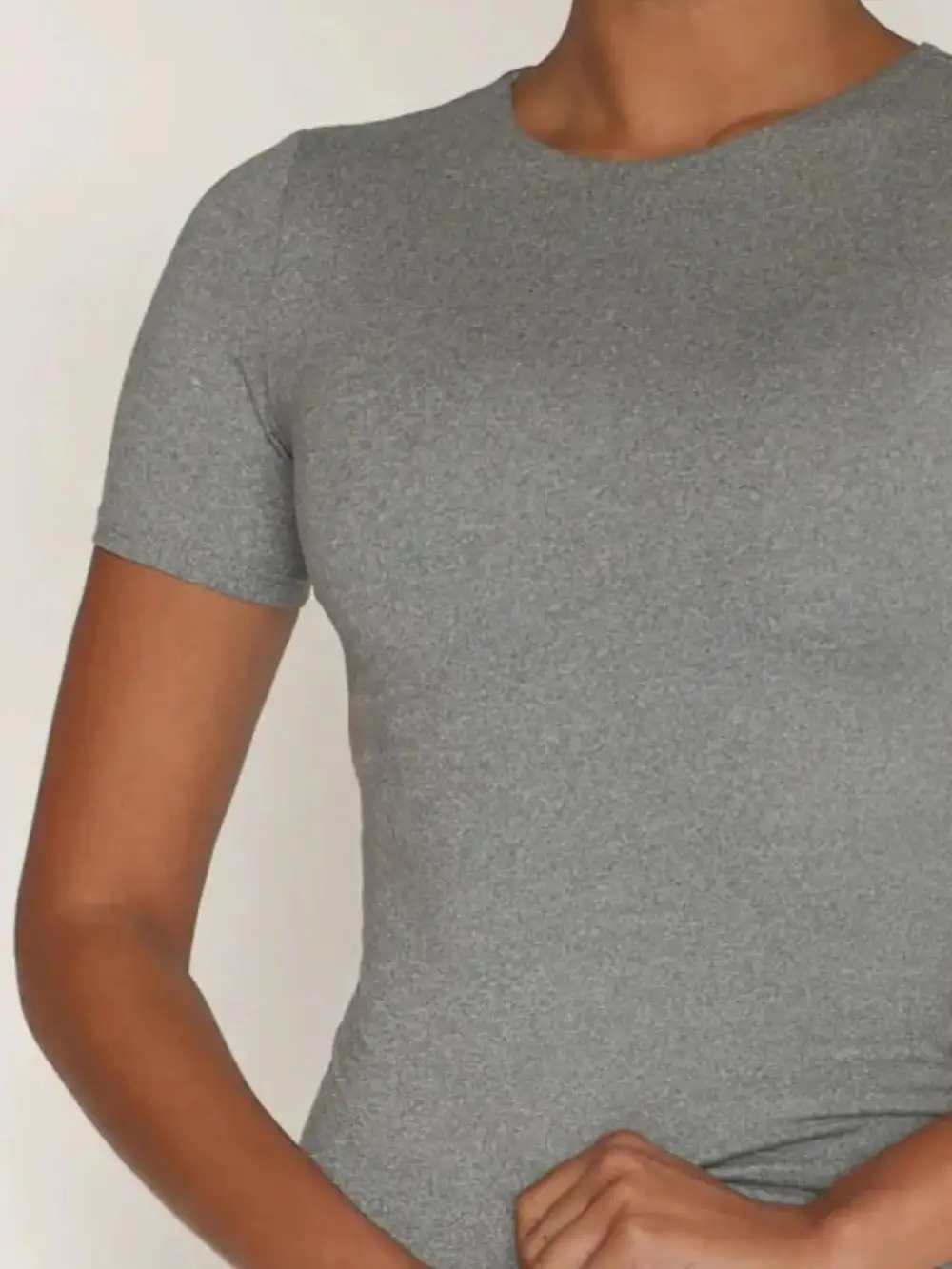 Round Neck Short Sleeve Top Set Swim Cover Up