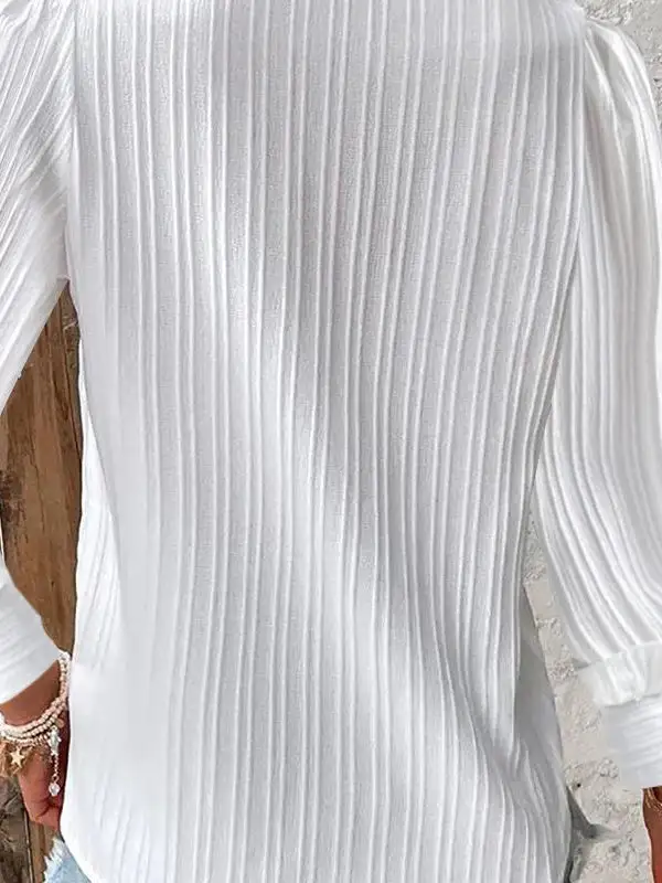 Long Sleeve Relaxed Cutout V-Neck T-Shirt
