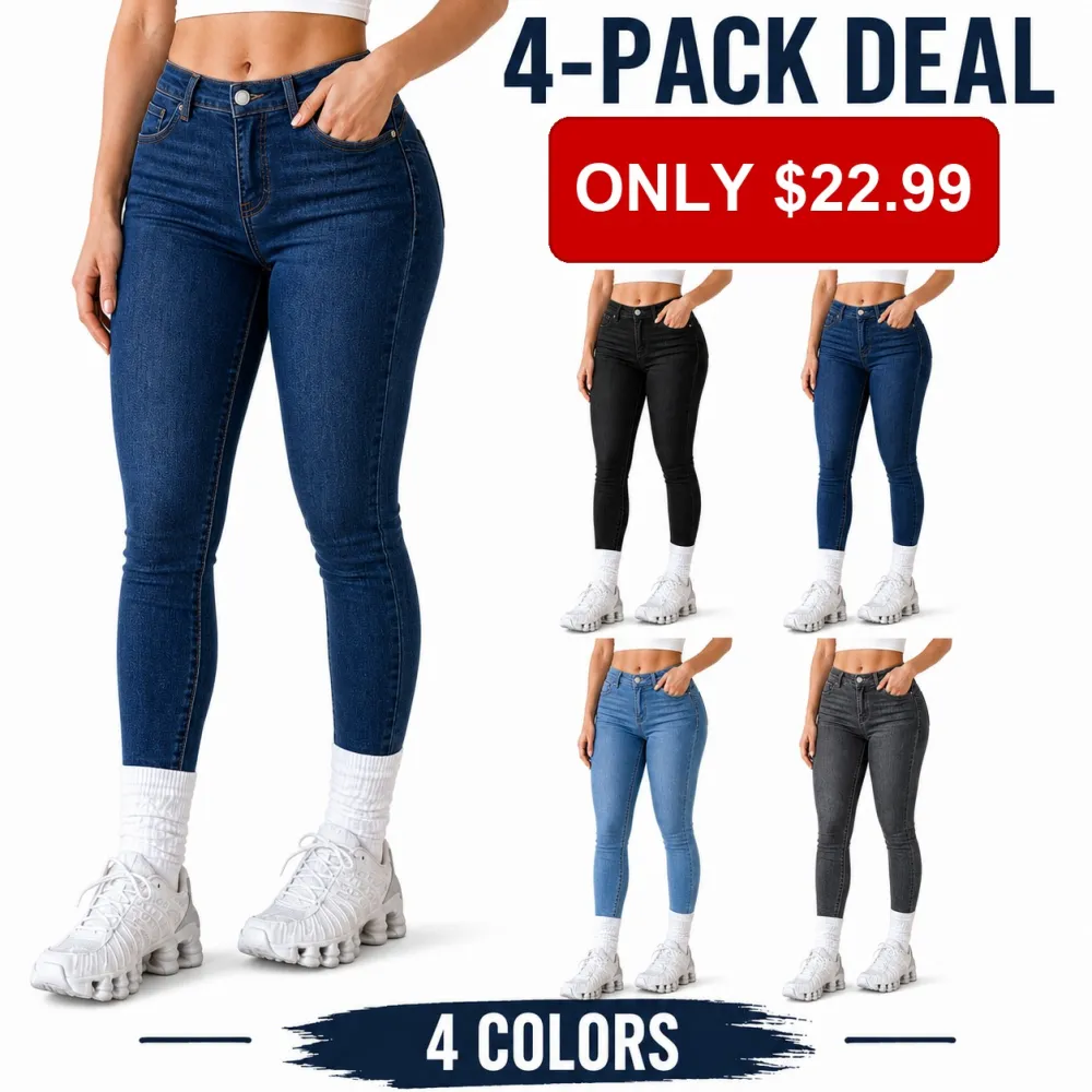 Women's High-Waist Stretch Skinny Jeans