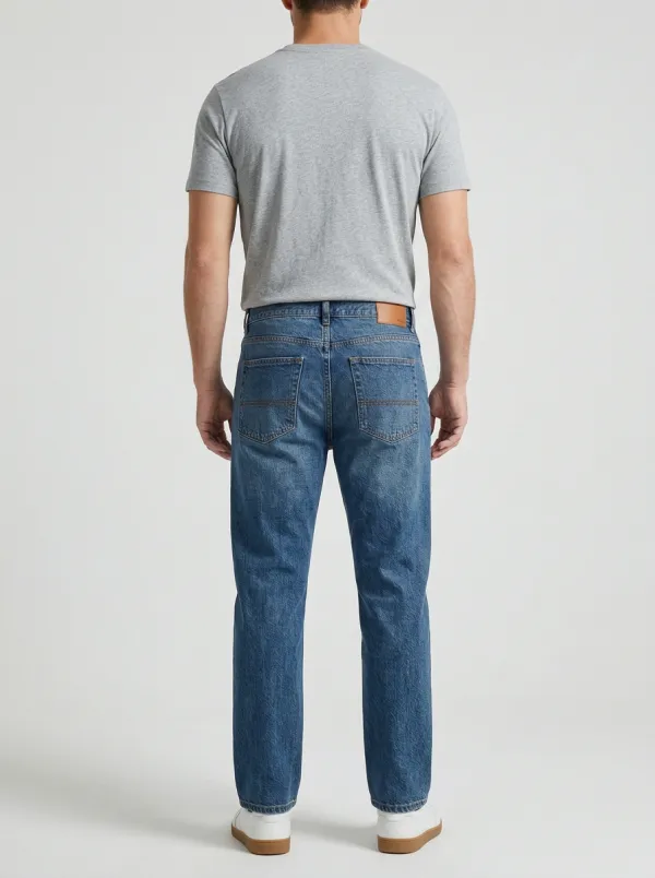Straight Leg Classic Casual Men's Loose Fit Jeans