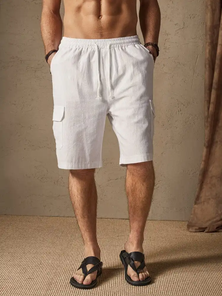 Linen Shorts with Pockets