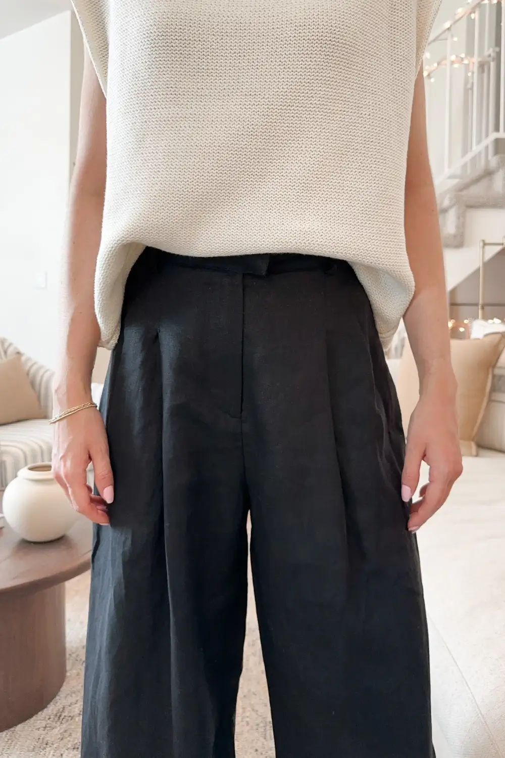 Soft Linen Blend Trousers