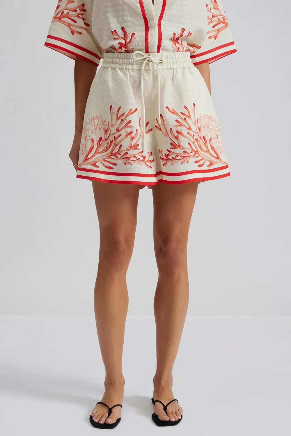 High Rise Drawstring Shorts