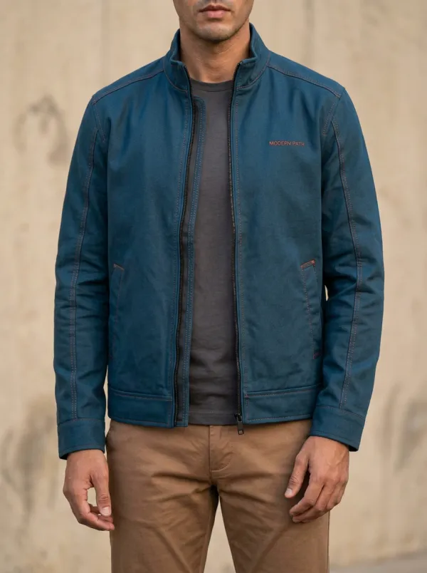 Path Contrast Stitch Jacket