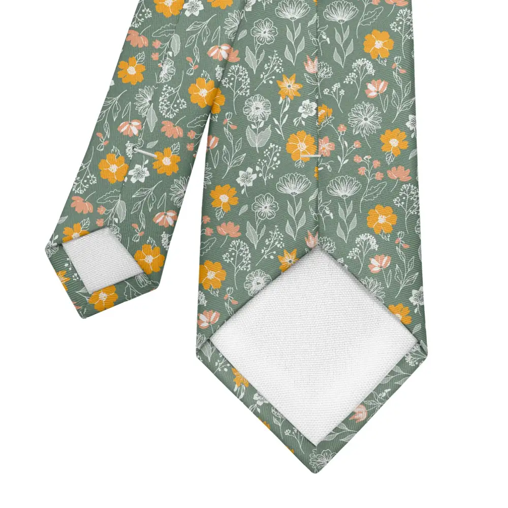 Wildflower Floral Pattern Necktie