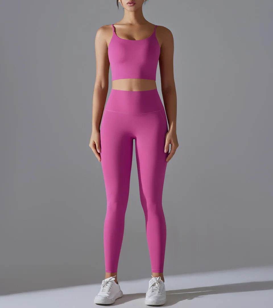 Quick-Dry Sleeveless Two-Piece Activewear Active Set
