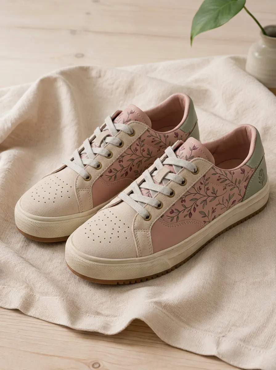 Women's Botanical Floral Pattern Creative Edit Skate Shoes