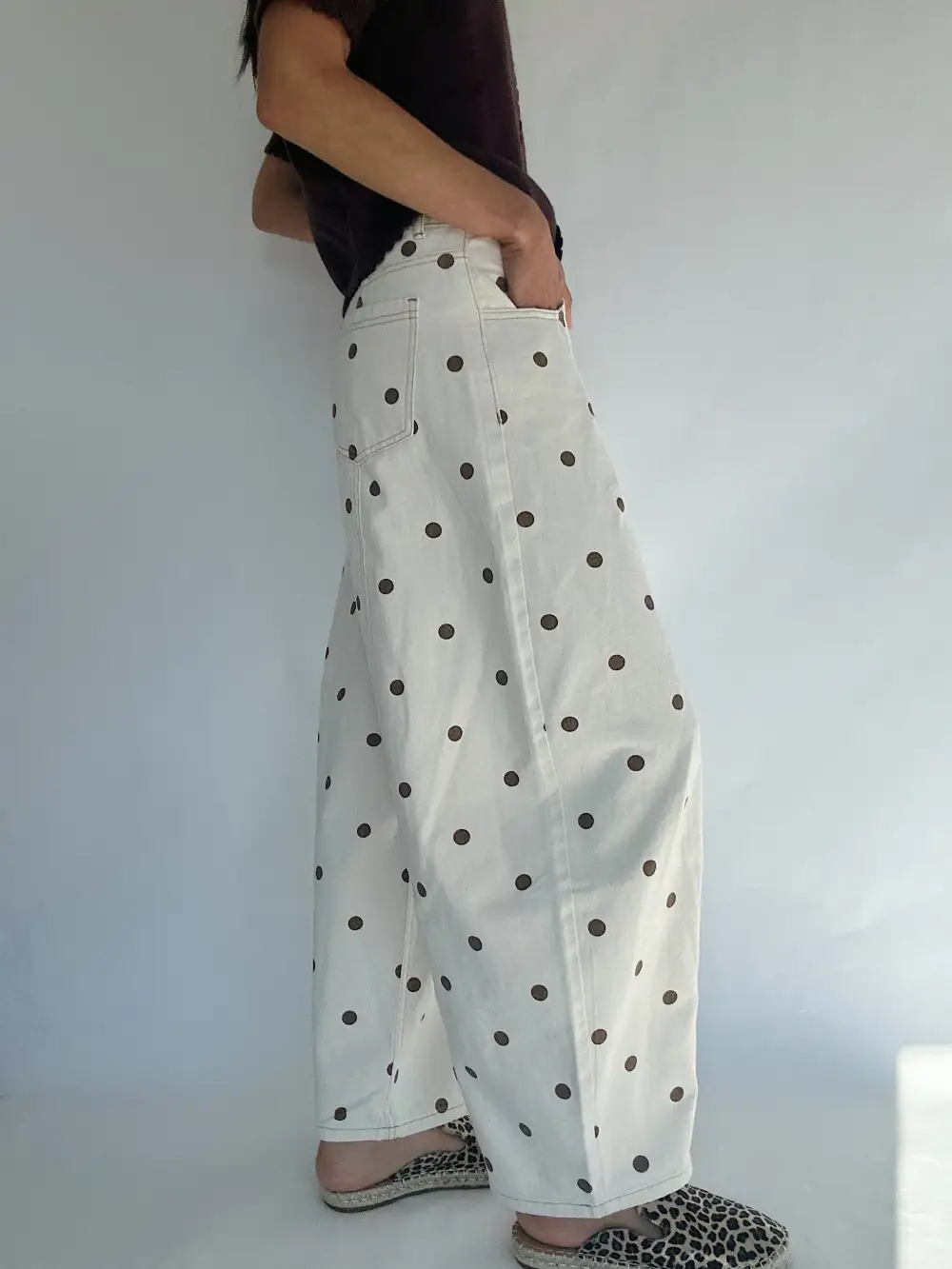 Polka Dot Barrel Pants