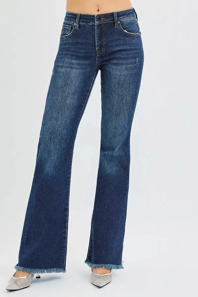 Mid Rise Flare Jeans