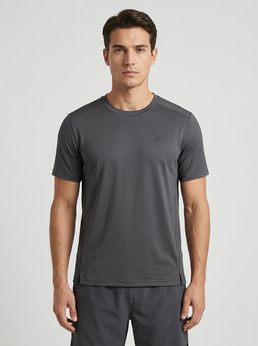 Men's Mountain Athletic Technical Sport Crewneck T-Shirt
