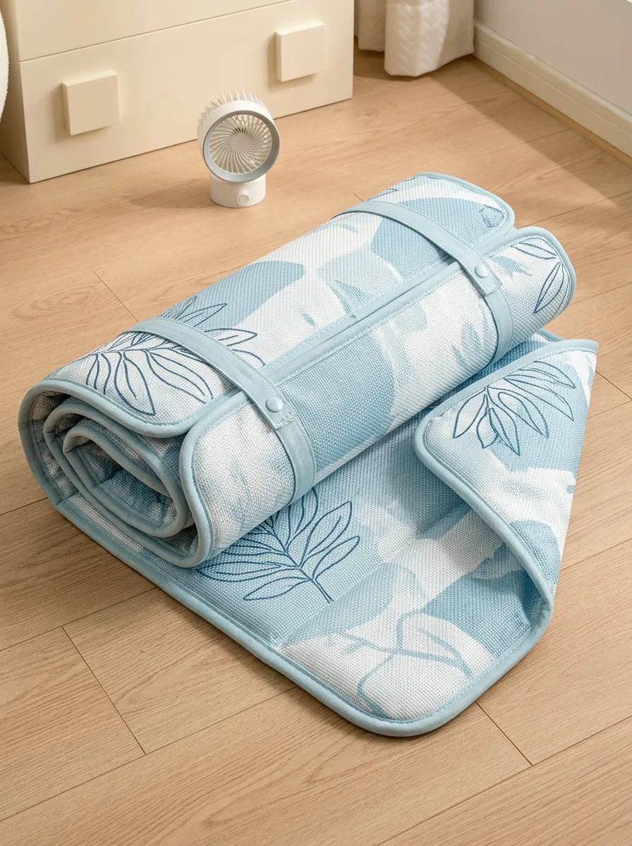 Summer Cooling Tropical Leaf Pattern Cooling Mat