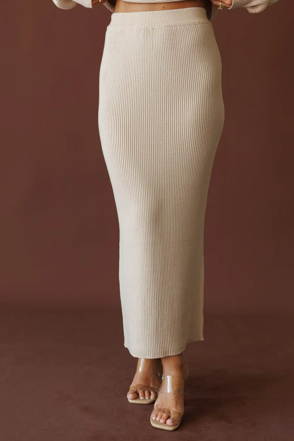 Modern Knit Midi Skirt