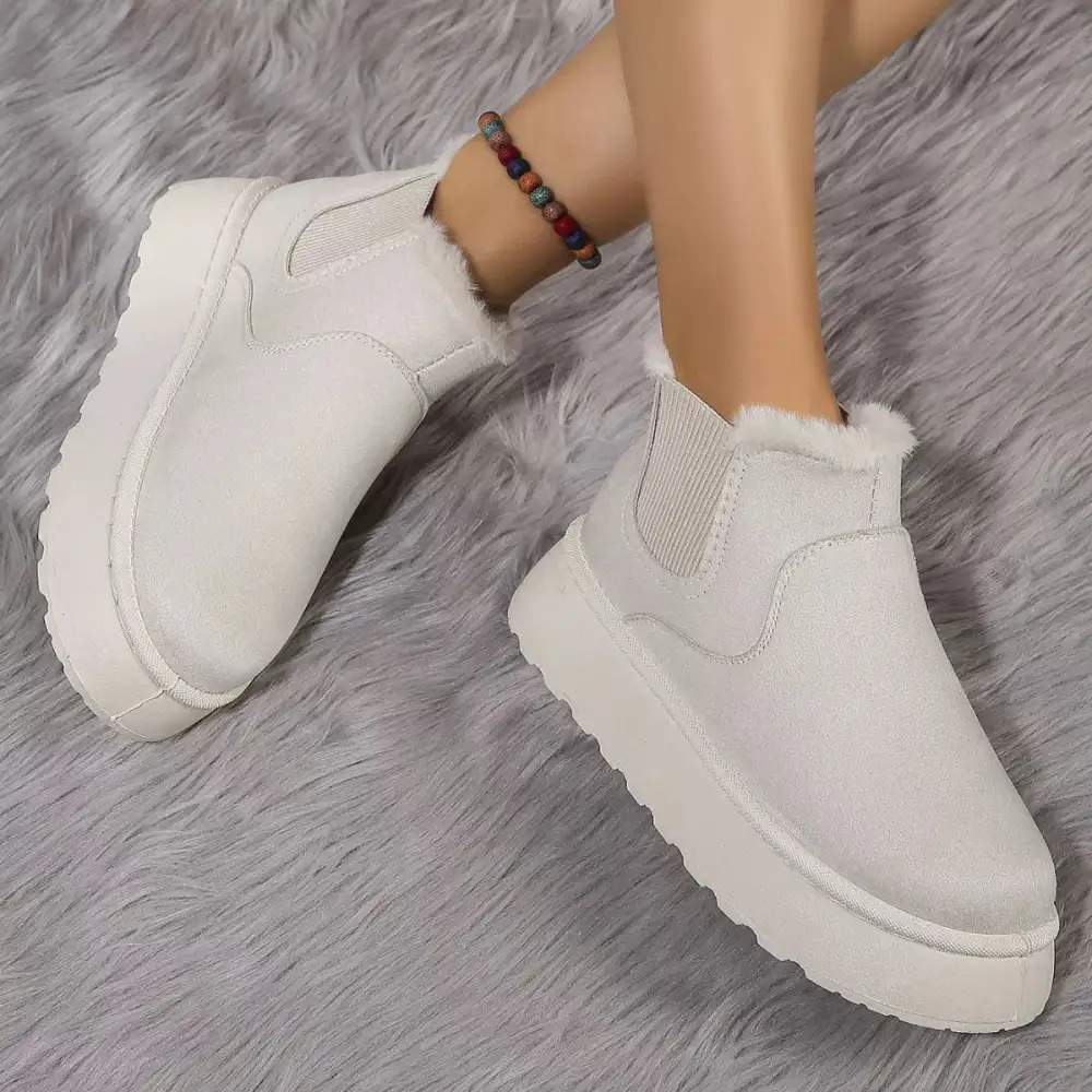 Round Toe Platform Ankle Boots