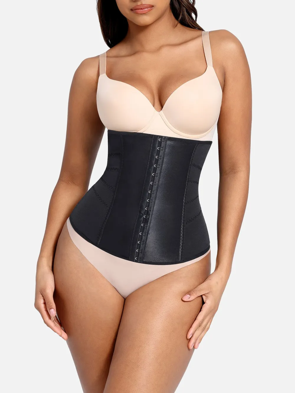 Mesh Panel Structured Waist Trainer