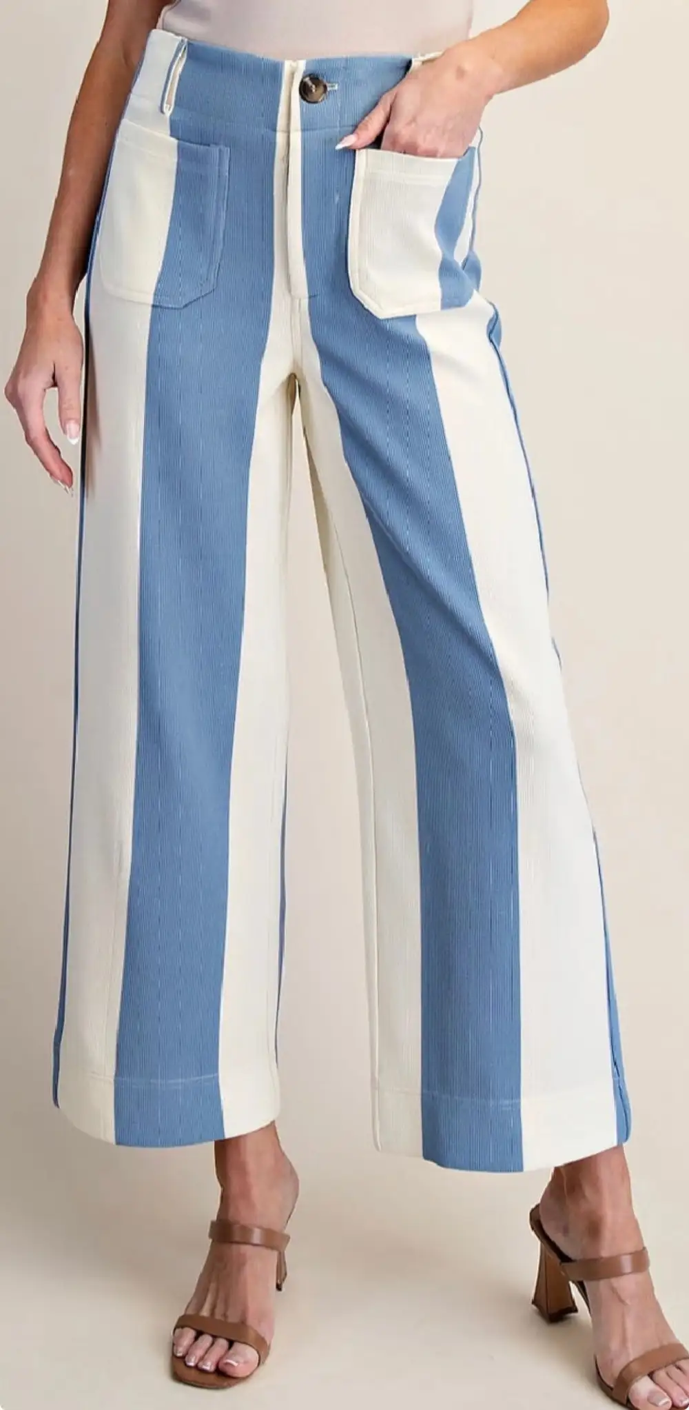 Roomy Ribbed Casual Pants