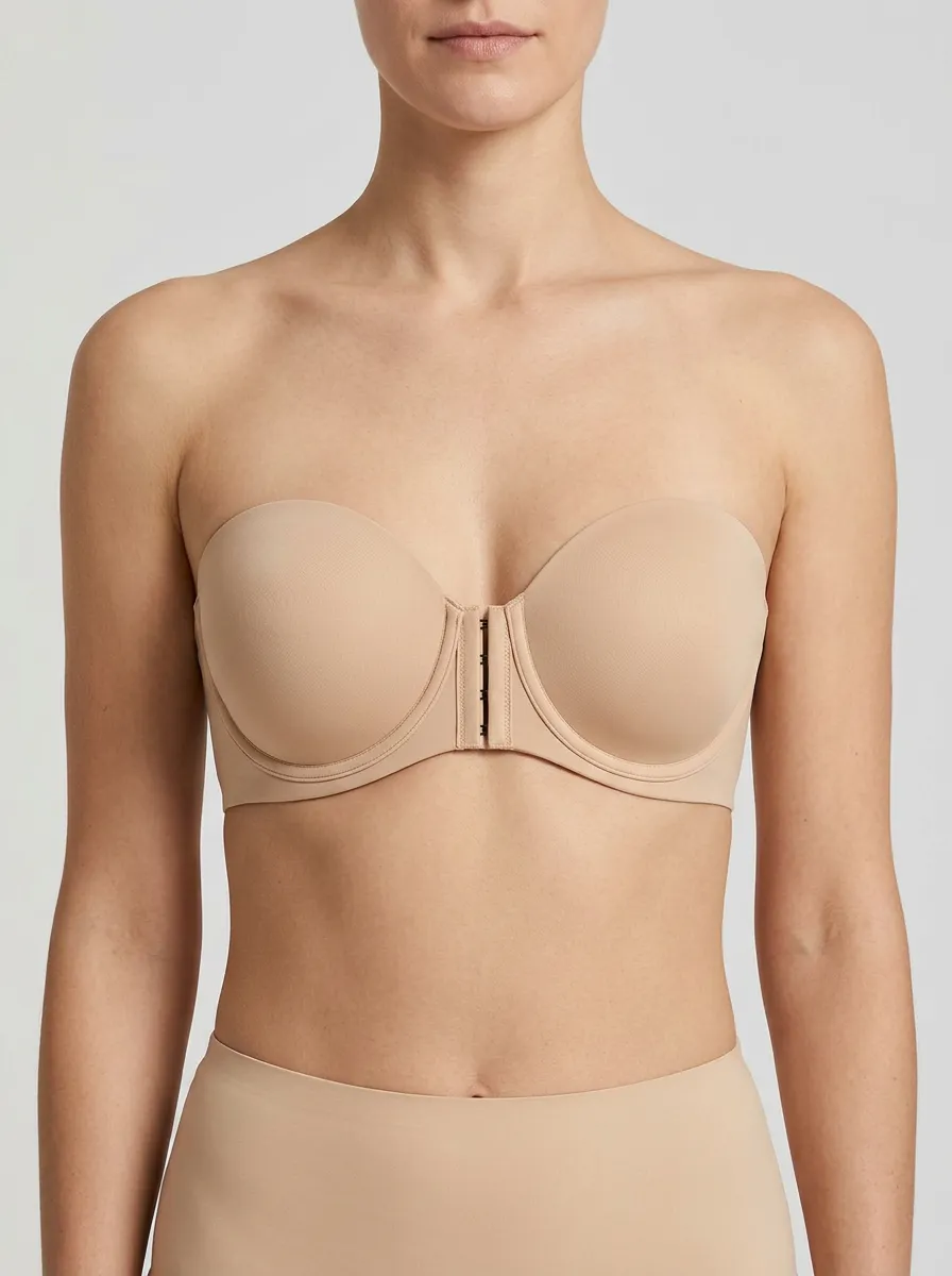 Women's Underwire Clean-Edge Front-Closure Strapless Bra