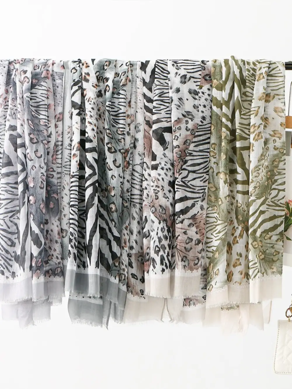 Multi Color Selectable Leopard Print Scarf Shawl Full Year