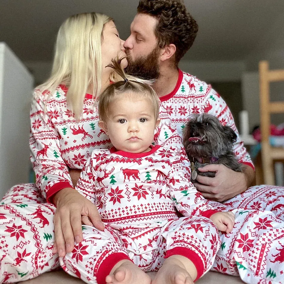 Family Wear Long Sleeve Parent-Child Wear Pajamas (Flame Resistant)