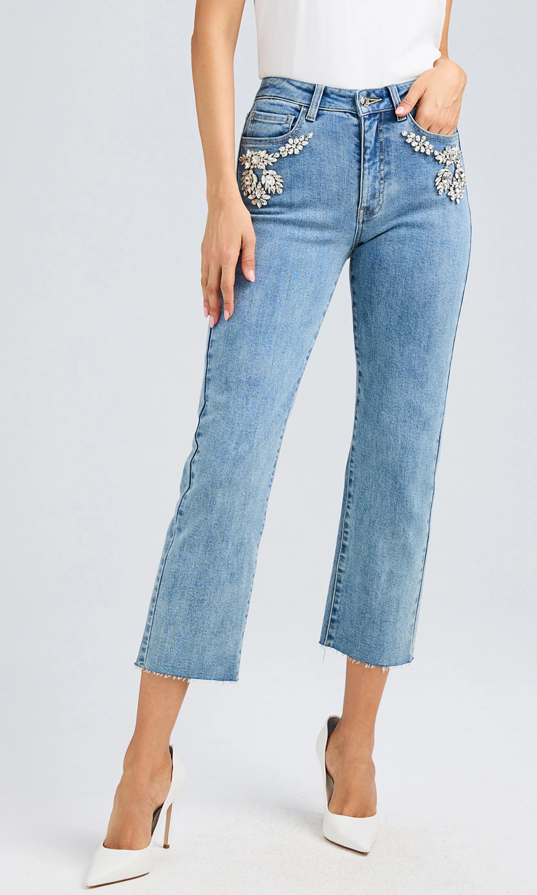 Crystal Cropped Jeans