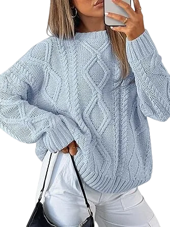 🔥Last day promotion⏰Women's 2025 Fashion Casual Striped Knitted Round-neck Long-sleeved Sweater
