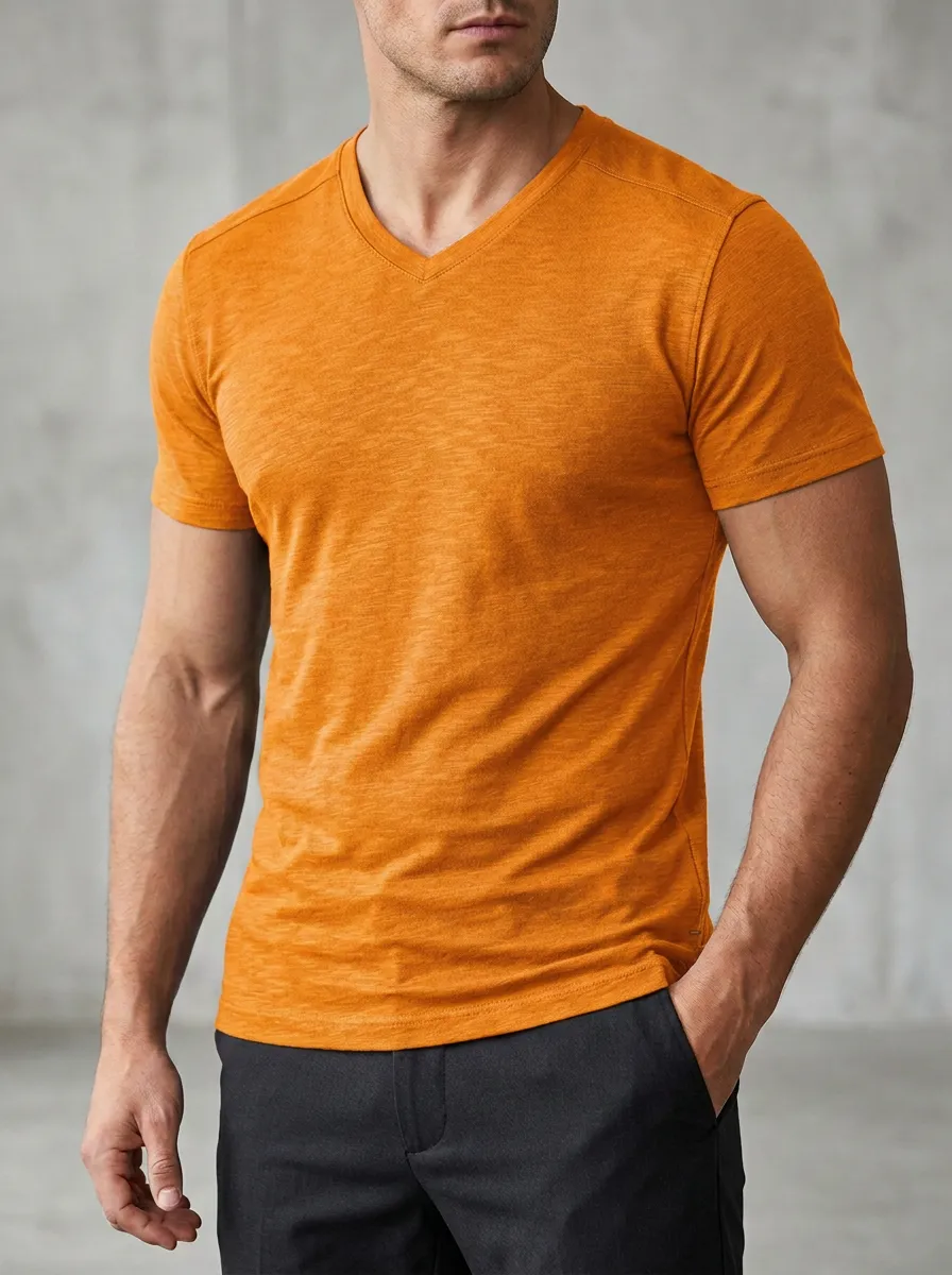 Men's Casual Basic V-Neck T-Shirt