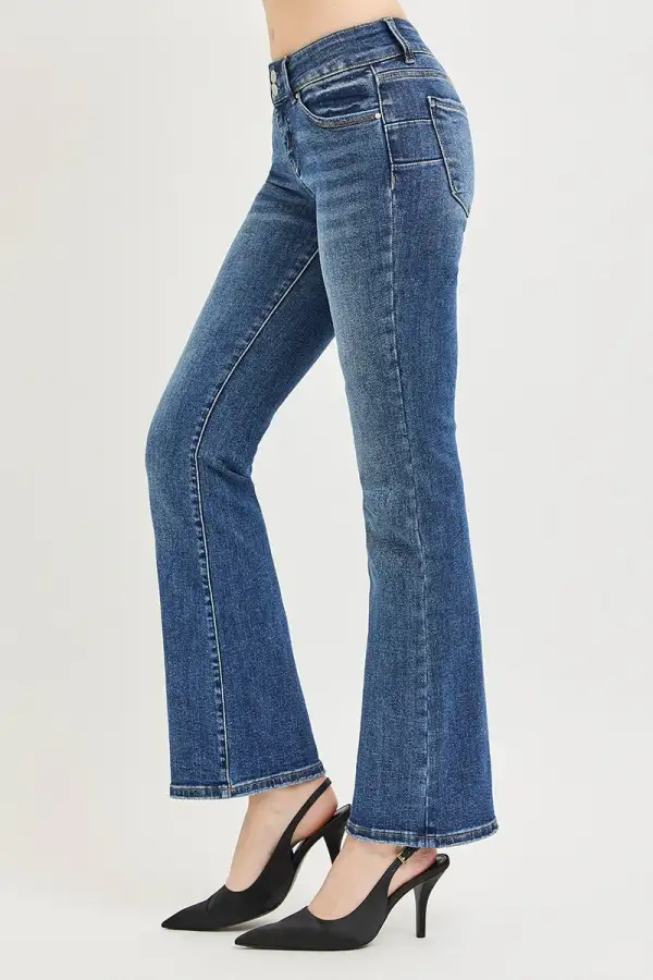 Low Rise Flare Leg Denim Jeans