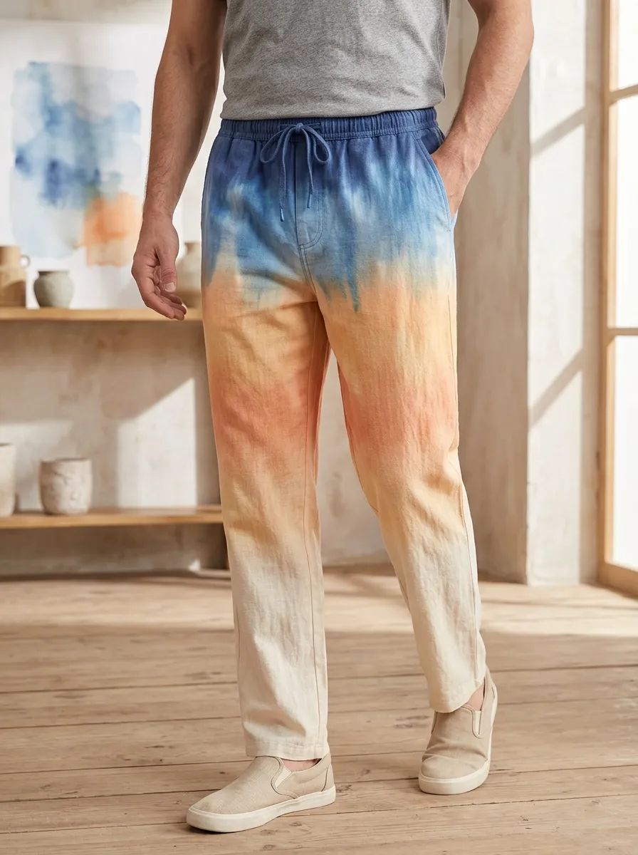 Men's Ombre Drawstring Lounge Pants