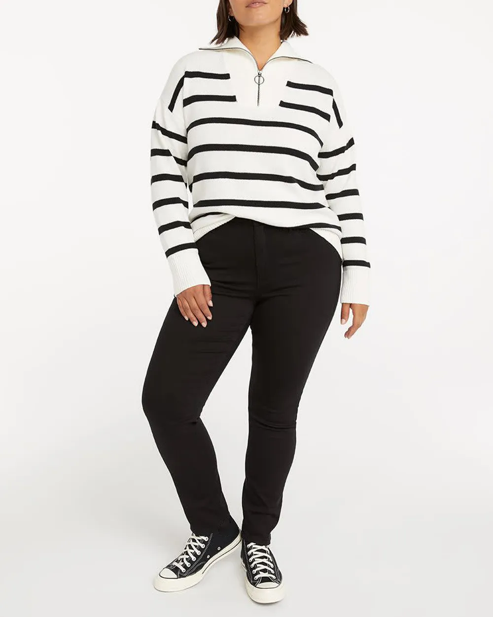 High-Rise Black Jean with Skinny Leg  Signature