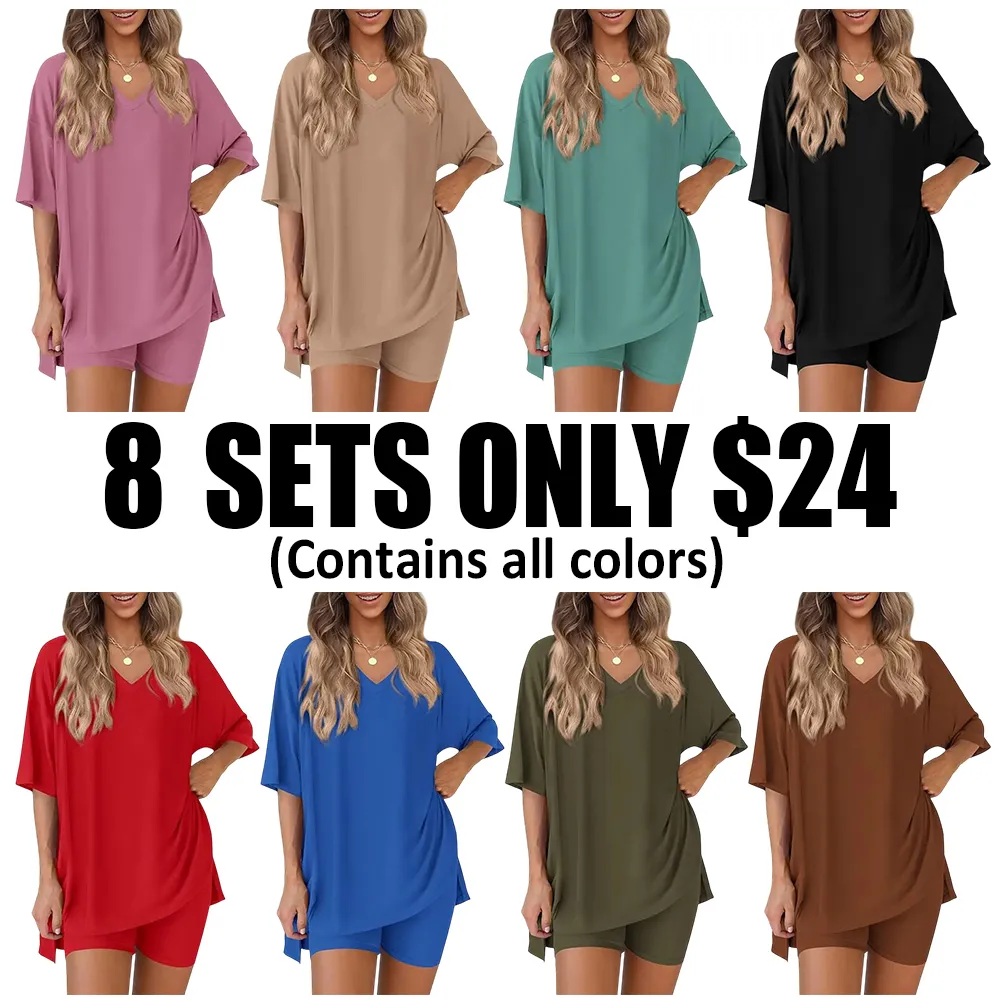 Women's Casual Loose Two-Piece Set🔥8-Pack - All Colors Included