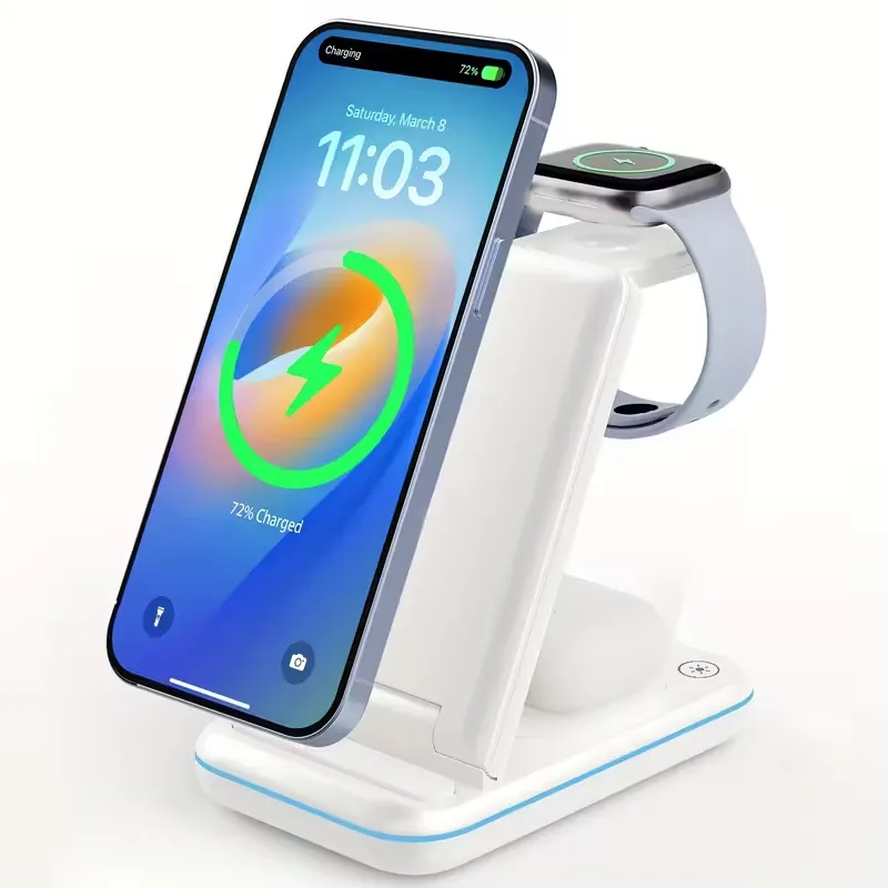 Modern 3-in-1 Wireless Charger Dock