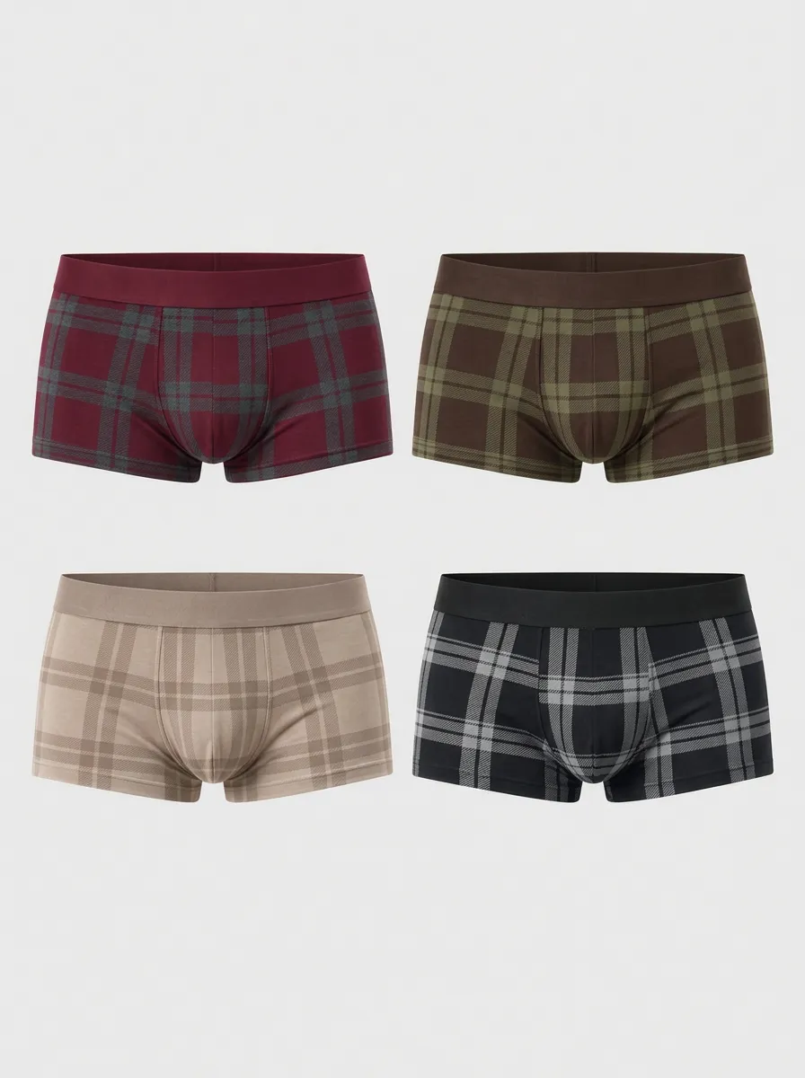 Men's Prescott Plaid Boxer Briefs 4-Pack