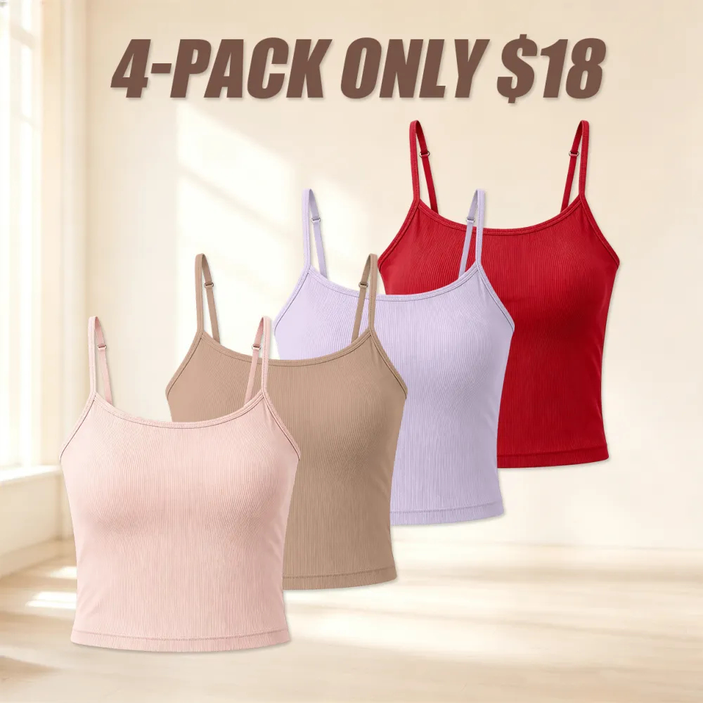 Women's Solid Ribbed Cami Tank Top